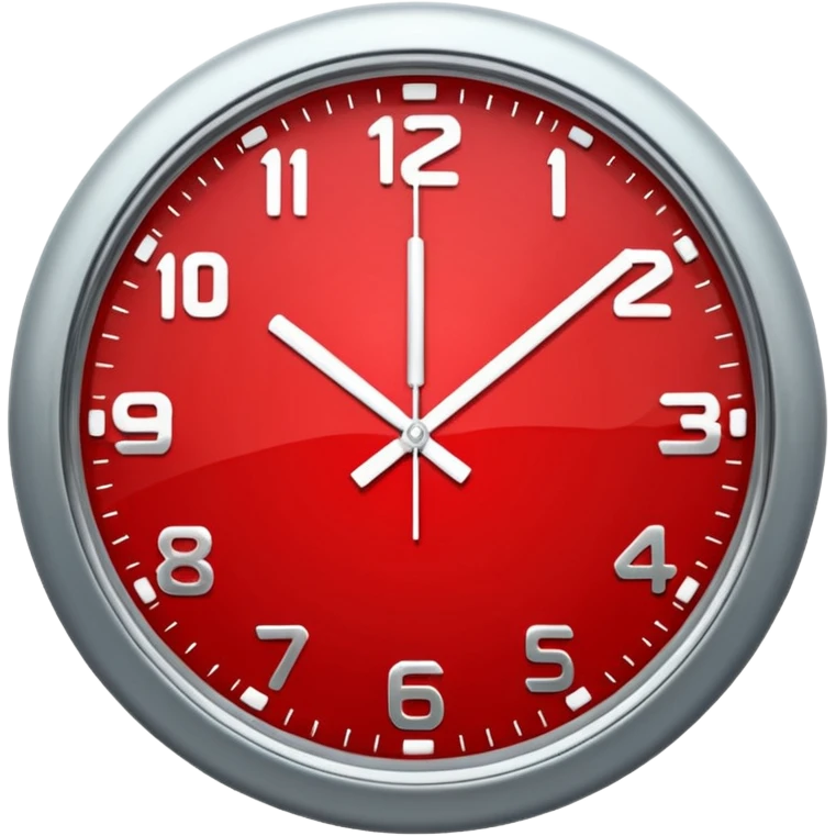 Red clock with "RED" written in the center. emoji