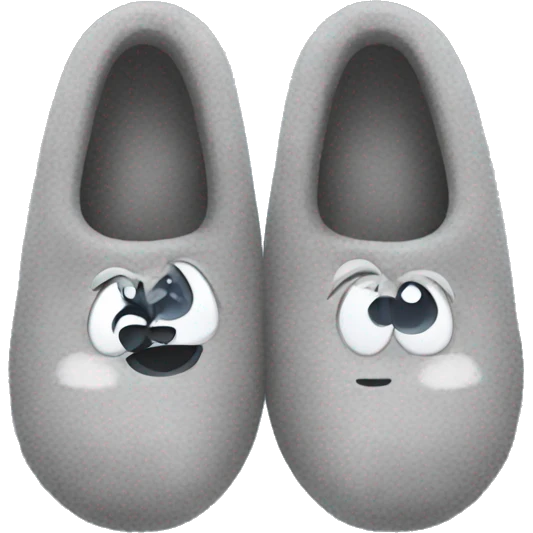 cute gray slippers emoji