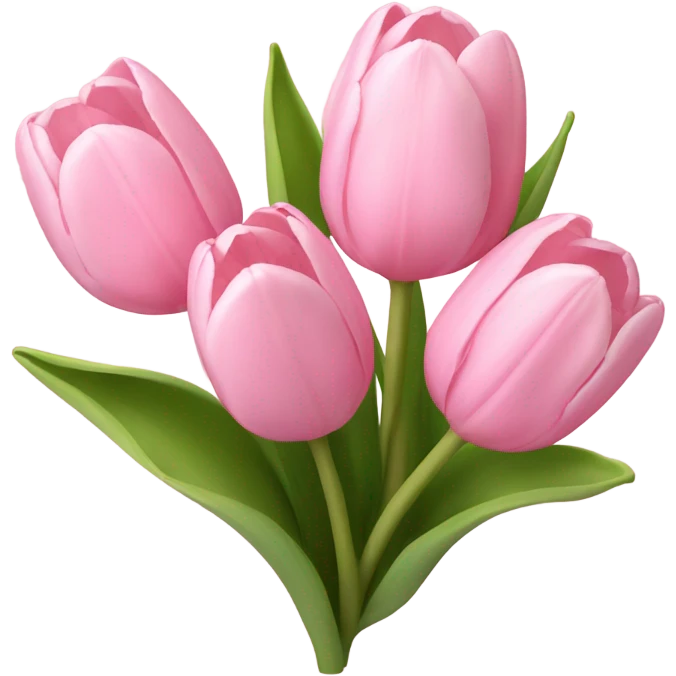 light pink tulip bouqet emoji