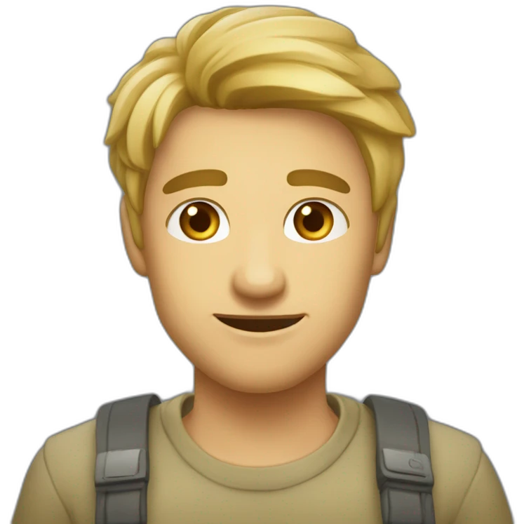 Хлопчик біжить, бачить курочку і їсть її emoji
