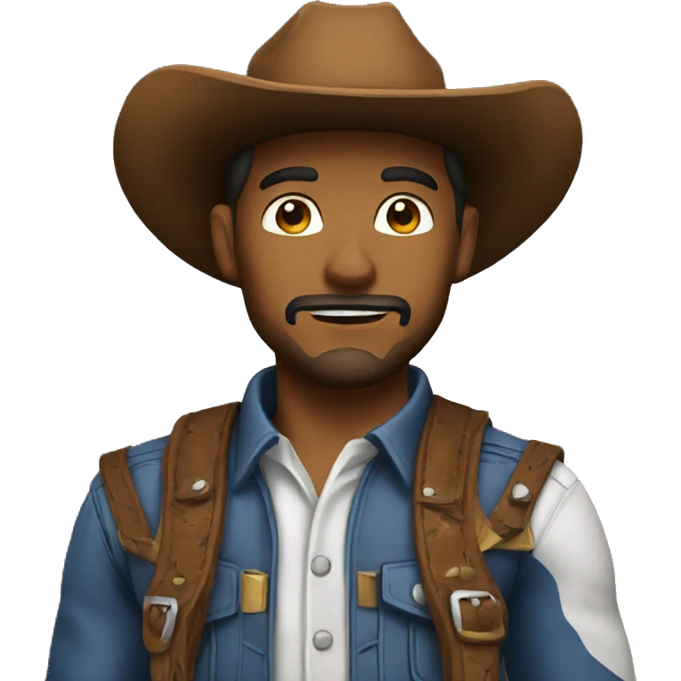 Cowboy white emoji