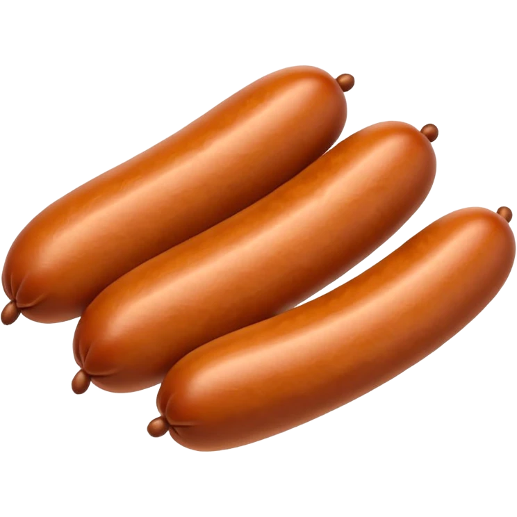Three linked sausages.
Apple emoji style emoji