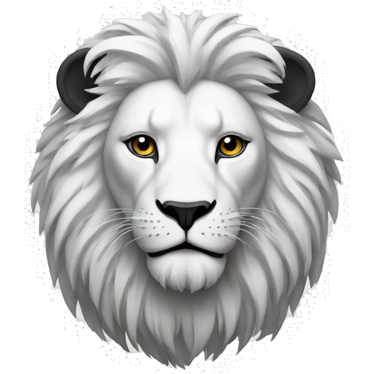 Lion white and black emoji