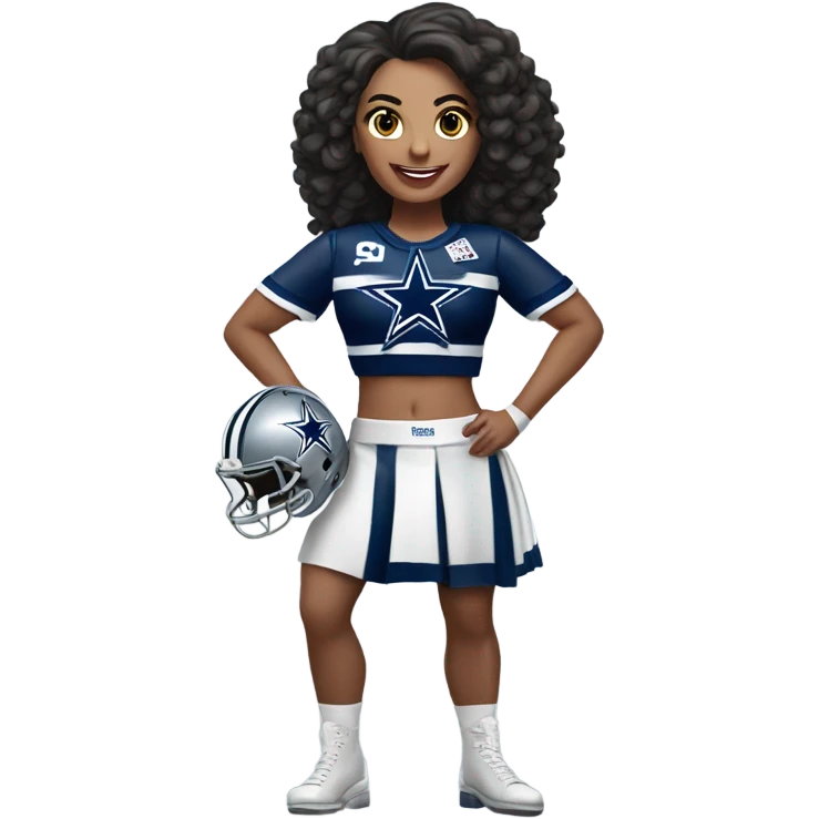 Hispanic Dallas cowboys cheerleader  emoji