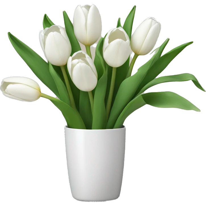 white tulips emoji