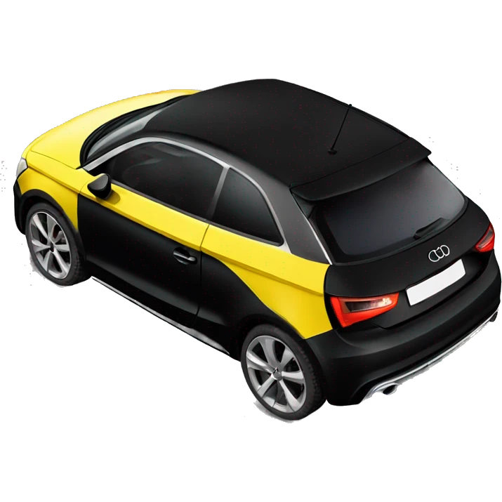 Yellow and black Audi a1 (new model) emoji