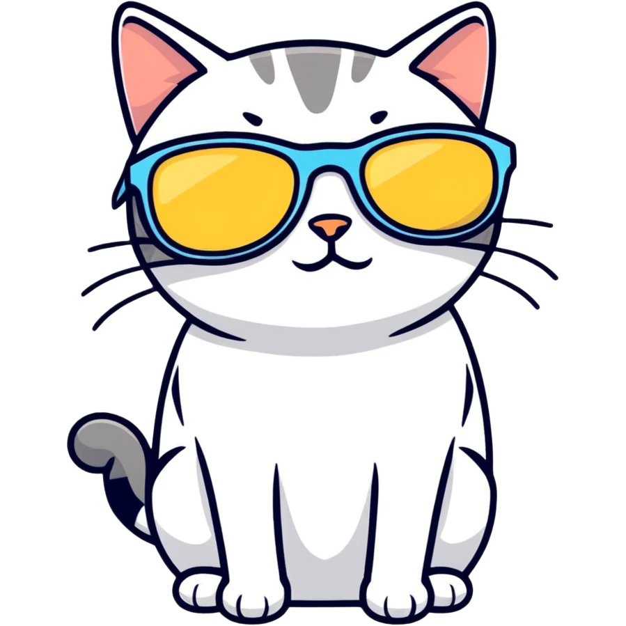 Cat with sunglasses emoji
