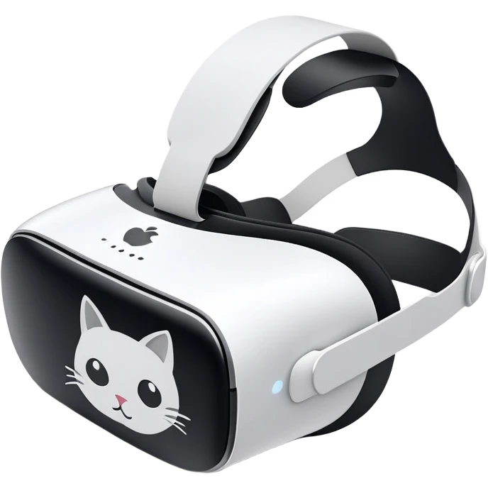 Apple Vision Pro 9 VR headset with cat logo on it  emoji