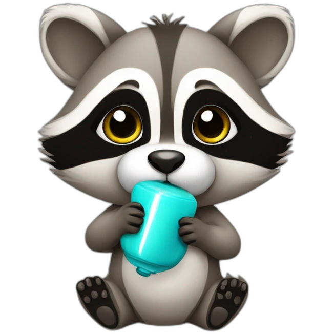 Baby Raccoon With Pacifier emoji