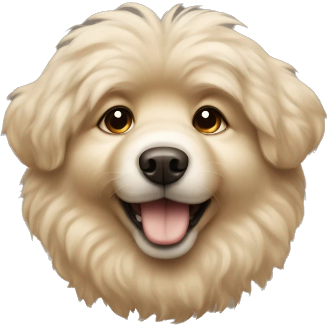 Fluffy beige dog emoji