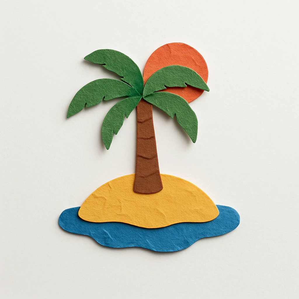 tropical island emoji