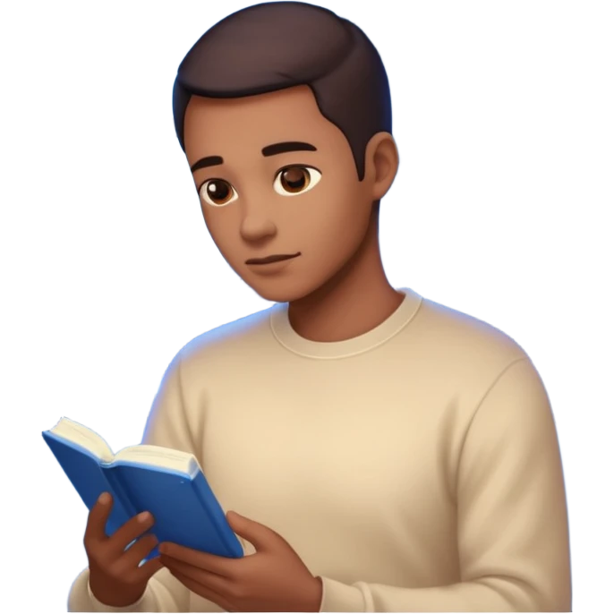 Window with person reading + blue light, Apartment Windows. emoji