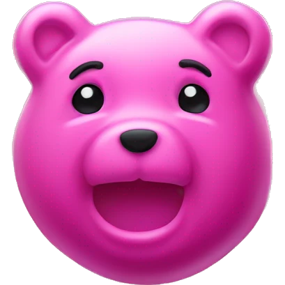 Pink gummy bear  emoji