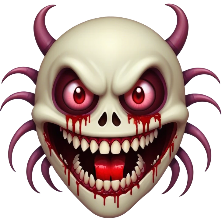 Scary exe sewerslvt monster scp with long teeth blood (no face)!!! glitch eyes glitch mouth  emoji