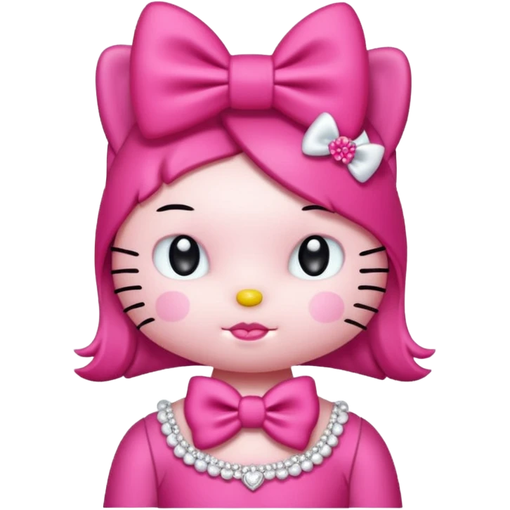 Rich hello kitty emoji