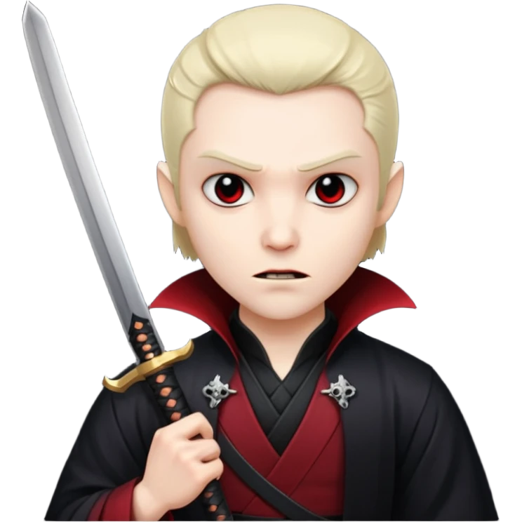 Vampire with katana emoji
