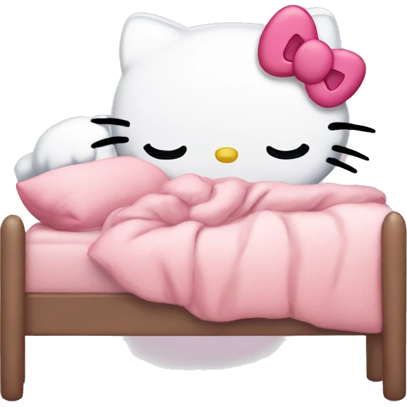 Hello kitty sleeping emoji