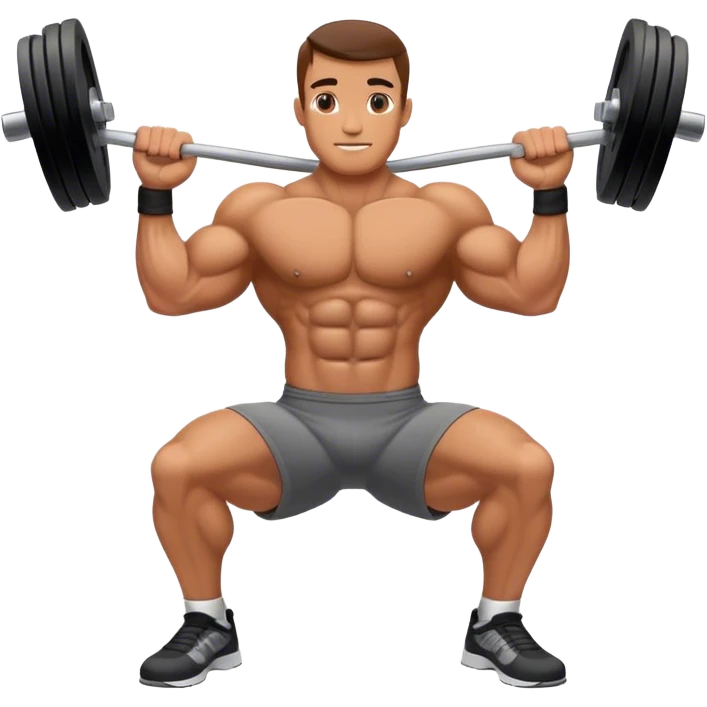 bodybuilder laying down abs exercise emoji