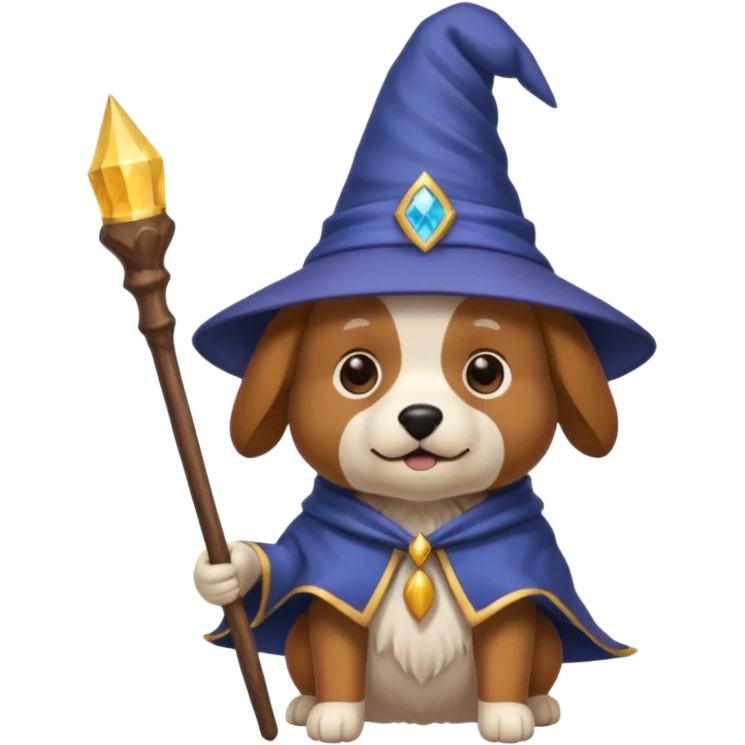Dog wizard emoji