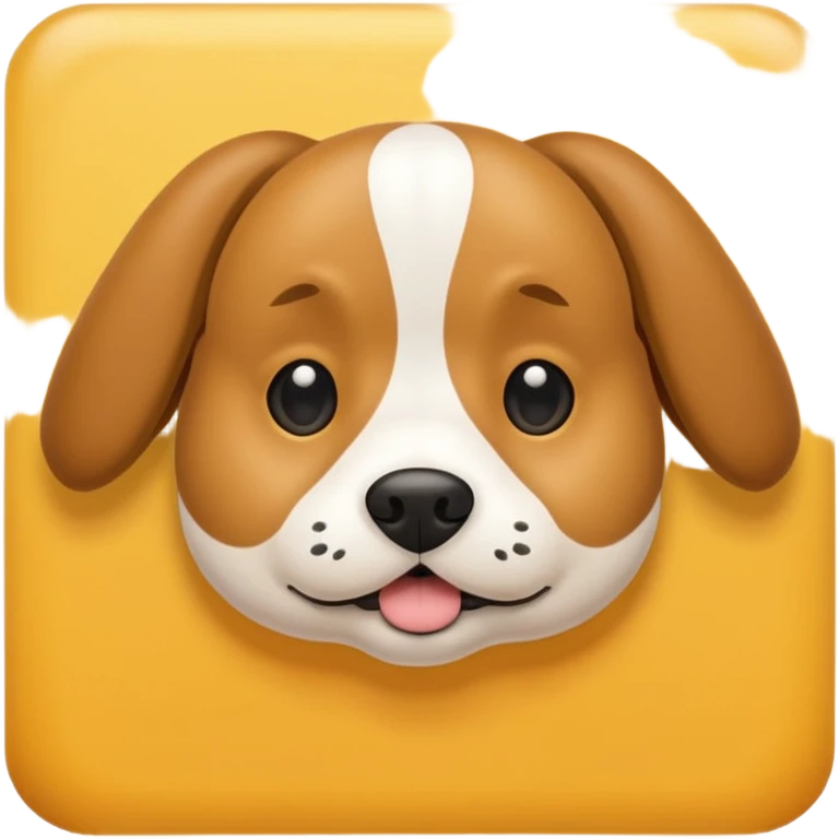 Dog near picture of dog emoji