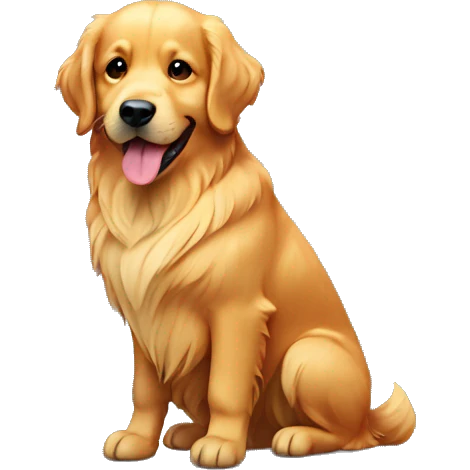 golden retriever dog emoji