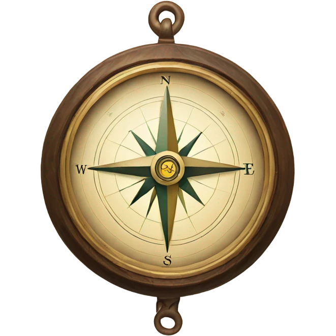 Compass pointing north emoji