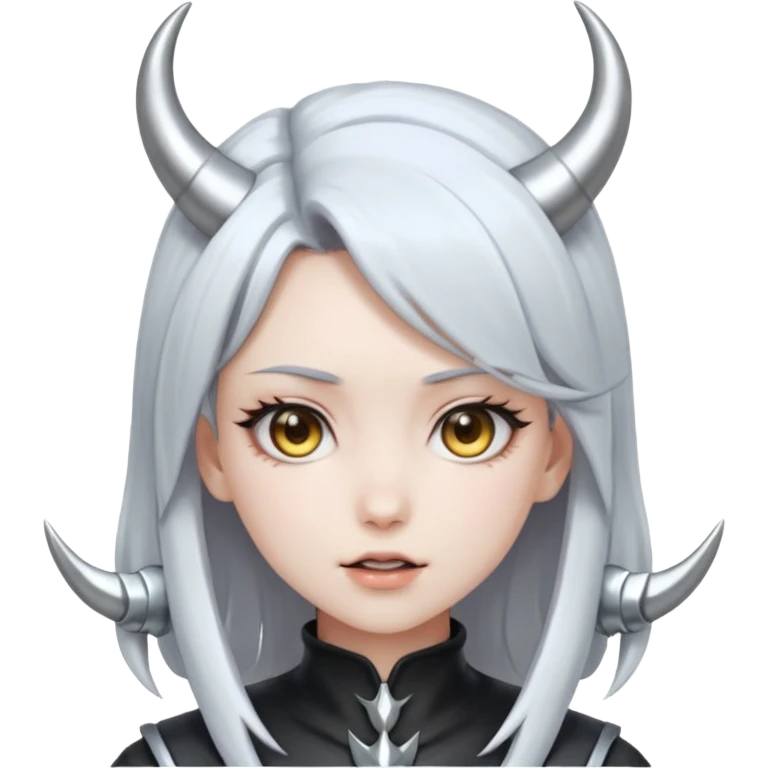 anime girl showing metal horns emoji