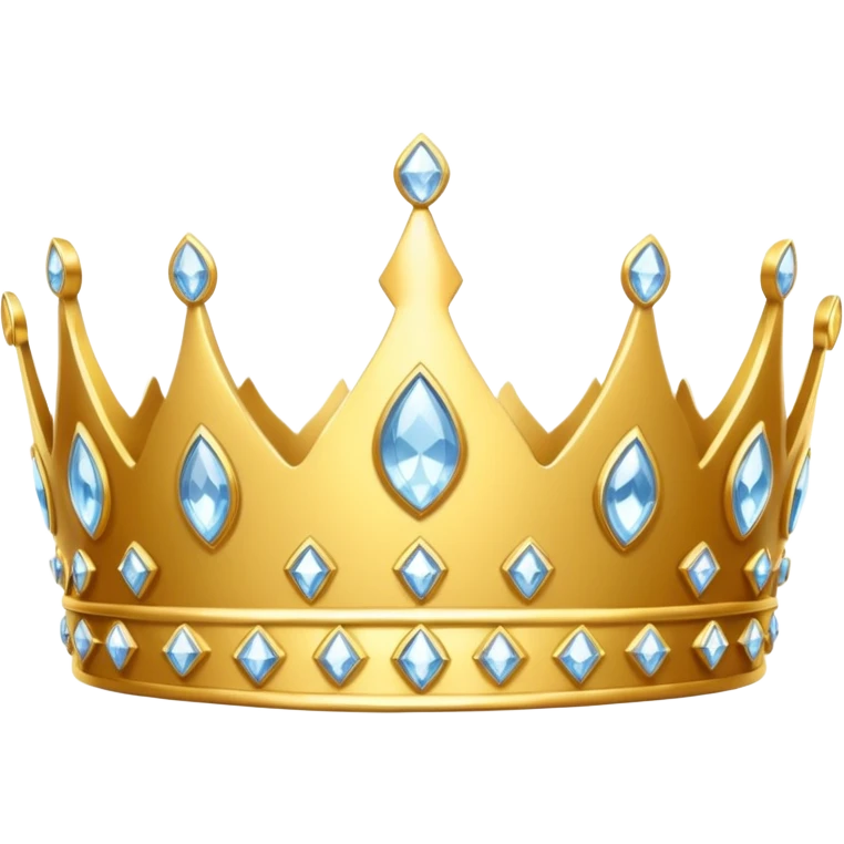 iced golden tiara with diamonds emoji