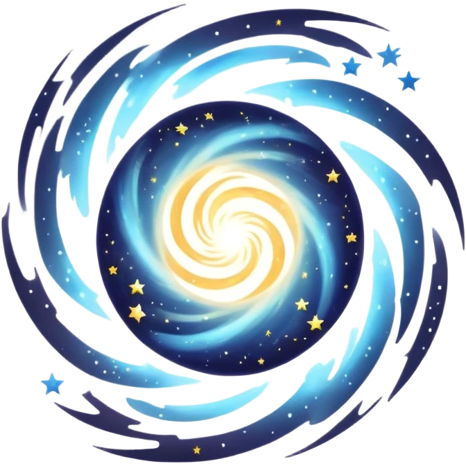 swirling vortex teleportation portal with stars and cosmic dust emoji