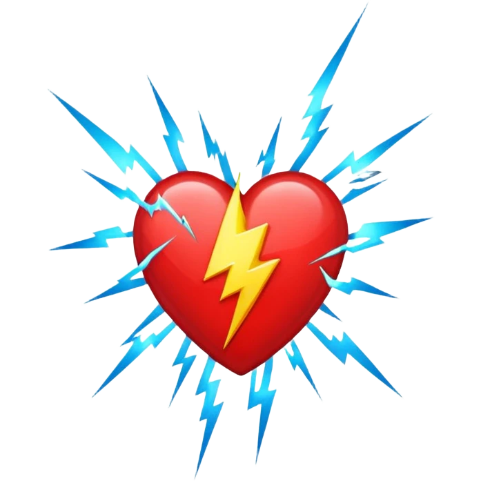 Un corazón con un Rayo  emoji