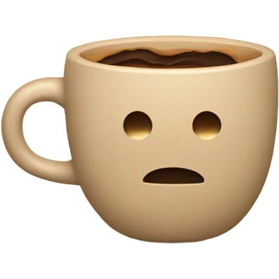 café en una taza beige  emoji