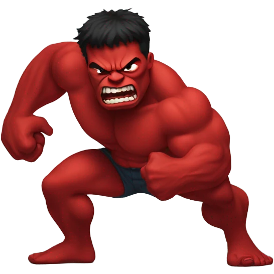 Red hulk twerking emoji
