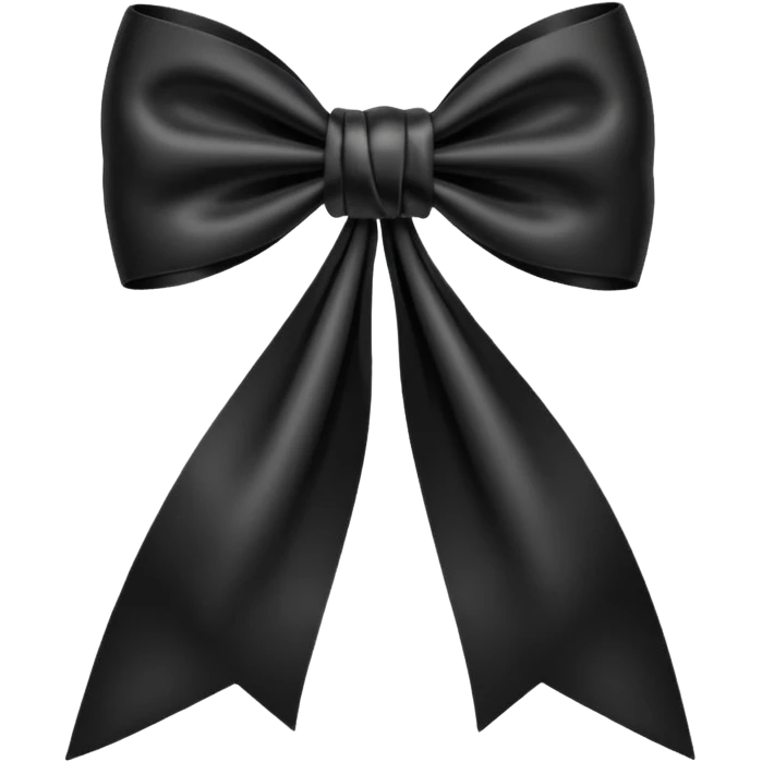Black bow emoji