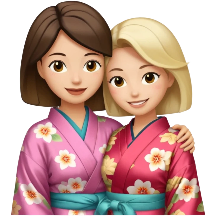 Mujer 👘 👩‍❤️‍💋‍👩 emoji