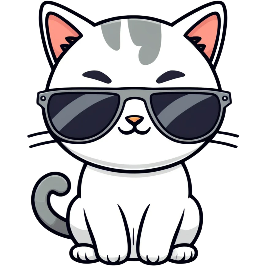 Cat with sunglasses emoji