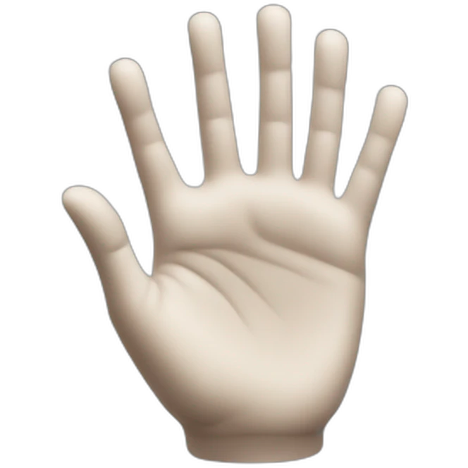 a white hand to indicate to scroll down emoji