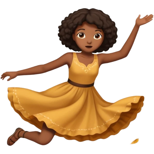 Black girl Falling to the floor emoji