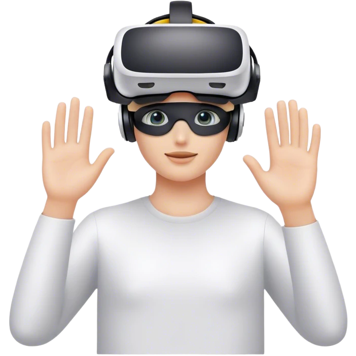 Person with vr emoji