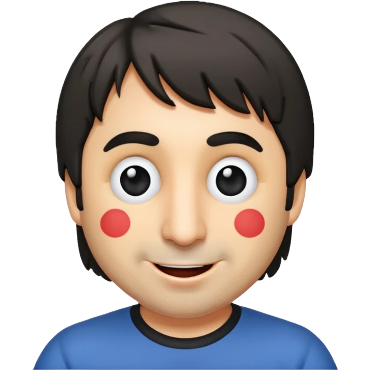 Keith Moon emoji style, close-up, winking, cheerful expression emoji