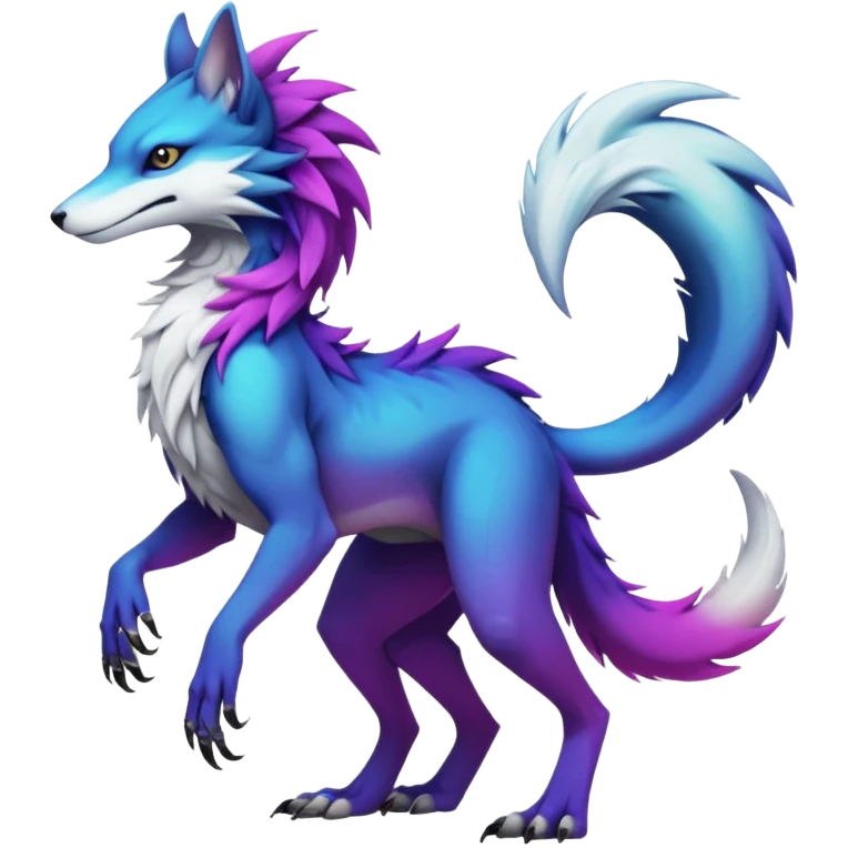 badass elegant wild beautiful natural badass futuristic epic exotic anthro modern furry cyborg-sergal-vernid-creature, full body, gradient pretty hair, with a long tufted tail, aesthetic, art by LiLaiRa, art by art by Falvie emoji