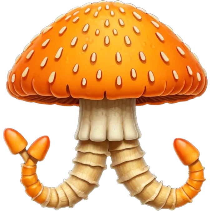 Cordyceps (orange mushroom) emoji