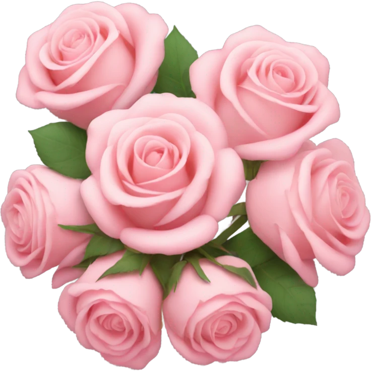 bouquet of pastel pink roses emoji