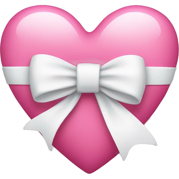 pink heart with white bow emoji