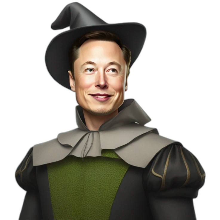 Elon musk as wizard of oz emoji