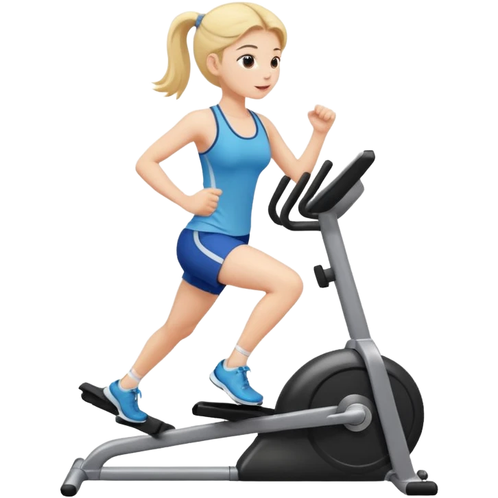 دختری در حال ورزش کردن emoji