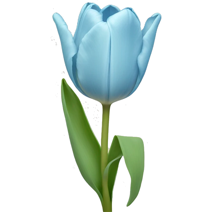 Pastel Blue single tulip emoji