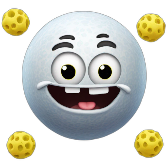 3d sphere with a cartoon SpongeBob skin texture emoji