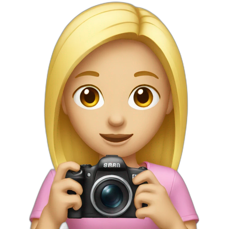 Girl taking photo  emoji