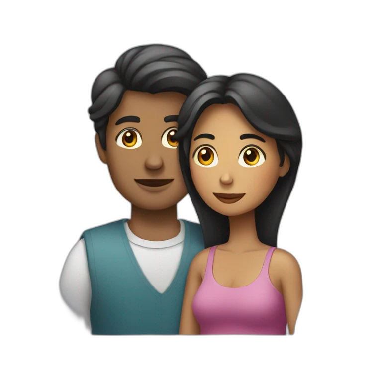 femme sur un homme emoji