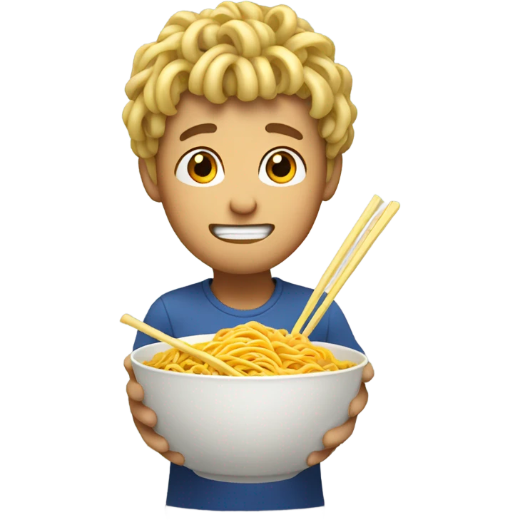 Eating noodles  emoji